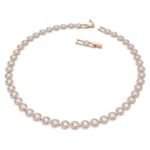 SWAROVSKI Women Angelic Necklace, Round Cut, White, Rose Gold-Tone Plated - Fast Shipping to USA & Canada
