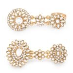 ZAVERI PEARLS Combo of 2 Gold Tone Dual Adjustable Finger Ring For Women-ZPFK8946 - Fast Shipping to USA & Canada