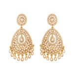 Yellow Chimes Ethnic Gold Plated Traditional Studded Stones Dangler Earrings for Women and Girls - Fast Shipping to USA & Canada
