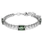 Swarovski Matrix Tennis bracelet, Mixed cuts, Green, Rhodium plated - Fast Shipping to USA & Canada