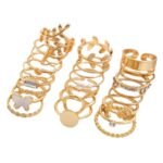 Shining Diva Fashion Set of 24 Latest Stylish Gold Plated Rings for Women and Girls (15206r) - Fast Shipping to USA & Canada