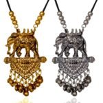 YouBella Jewellery Sets for Women Afghani Boho Bahubali Necklace Jewellery for Girls/Wome (Silver) (Combo) - Fast Shipping to USA & Canada