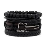 Fashion Frill Bracelet For Men Multistrand Guitar Leather Bracelets For Men Boys Love Gifts Stylish Mens Jewellery - Fast Shipping to USA & Canada