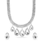 Rubans Gold/Rhodium-Plated Handcrafted Artificial Jewelry Set-Zirconia Studded with Matching Earrings For Women and Girls ? Perfect for Weddings and Special Occasions - Fast Shipping to USA & Canada