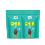 Yogabar Chia Seeds - Calcium, Iron & Zinc - Diet Food Healthy Snacks 1Kg (500g x Pack of 2) - Fast Shipping to USA & Canada