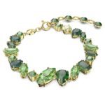 Swarovski Gema bracelet, Mixed cuts, Green, Gold-tone plated - Fast Shipping to USA & Canada