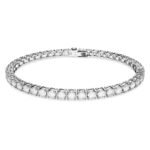 Swarovski Matrix Tennis bracelet, Round cut, White, Rhodium plated - Fast Shipping to USA & Canada