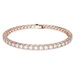 Swarovski Matrix Tennis bracelet, Round cut, White, Rose gold-tone plated - Fast Shipping to USA & Canada