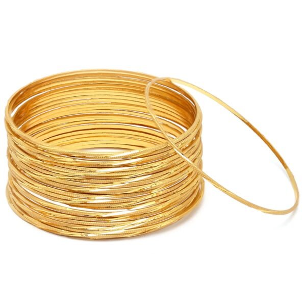 ZENEME Latest One Gram Gold Plated Set of 12 Traditional Bangles for Women and Girls - Fast Shipping to USA & Canada