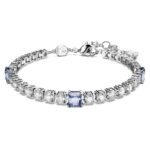 Swarovski Matrix Tennis bracelet, Mixed cuts, Blue, Rhodium plated - Fast Shipping to USA & Canada