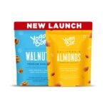 Yogabar Premium Nuts Combo Pack, California Almonds 500g and Walnuts 250g, High Protein and Fibre, Zero Cholesterol - Fast Shipping to USA & Canada
