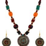 YouBella Gifts Stylish Latest Traditional Afghani Tribal Beads Multicolor Jwell Necklace Jewellery Set with Earrings for Girls and Women - Fast Shipping to USA & Canada