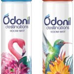 Odonil Destinations Room Air Freshener Spray, Assorted Pack of 2 | 480 ml (240 ml * 2) | Tropical Sunrise & Carribean Dreams - Fast Shipping to USA & Canada