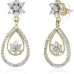Estele Women's 24 Kt Gold Plated Dazzling Diamond Nakshatra Dangle Earrings, One Size (716/708 Er) - Fast Shipping to USA & Canada