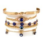 Shining Diva Fashion Evil Eye Charm Lucky Protection Bohemian Stackable Multilayer Beaded Bracelet for Women and Girls - Fast Shipping to USA & Canada