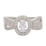 ANAYRA Charming Oval Pure Silver Ring for Women | Hallmarked Jewellery Gift - Fast Shipping to USA & Canada