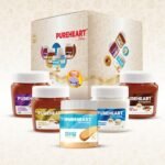Pureheart Nut Spread Combo | Creamy Cashew, Peanut Butter, Choco Hazelnut, Almond & Mixed Nut (100 gm, each) | Nutty Spreads for Breakfast | Back to School Offer - Free Lunchbox, Timetable card & Name Slips - Fast Shipping to USA & Canada