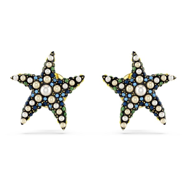 Swarovski Idyllia stud earrings, Starfish, Small, Multicolored, Gold-tone plated - Fast Shipping to USA & Canada