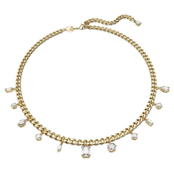 Swarovski Women Dextera Necklace, Mixed Cuts, White, Gold-Tone Plated - Fast Shipping to USA & Canada