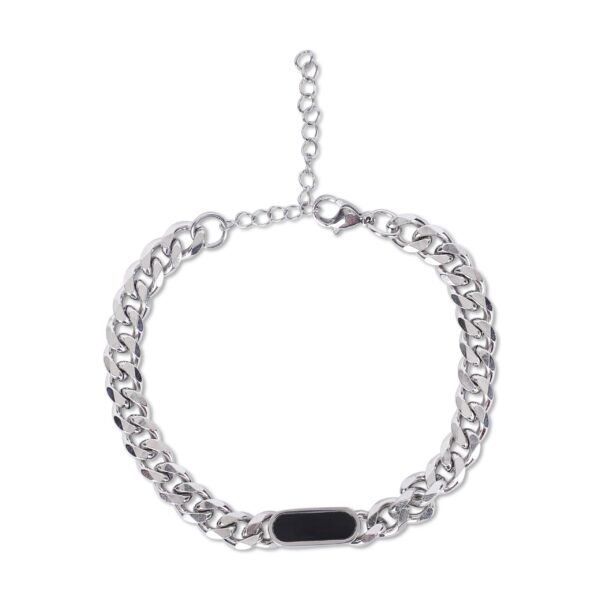 Fashion Frill Stylish Bracelet For Men Silver AD Stud Wheat Chain Hand Kada Jewllery For Boys Birthday Gift for Husband & Boyfriend - Fast Shipping to USA & Canada