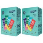Yogabar Breakfast Protein Bars, 12 Bars | Easy & Convenient Breakfast On-the-GO | High in Protein & Fibre | Quick Protein Snack that helps in Weight Loss Management (12 Bars, Variety Pack) - Fast Shipping to USA & Canada