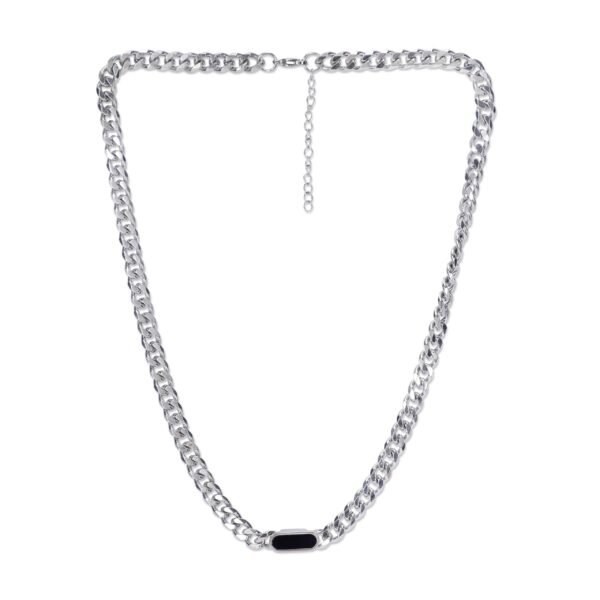 Fashion Frill Trendy Pendant For Men Silver Chain Necklace Jewellery | Silver Plated Stainless Steel | Neck Accessories | Birthday Gift for Husband & Boyfriend - Fast Shipping to USA & Canada