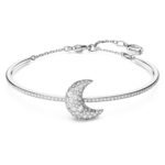 Swarovski Sublima bangle, Moon, White, Rhodium plated - Fast Shipping to USA & Canada