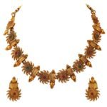 Shining Diva Fashion 18k Gold Plated Latest Stylish Fancy Choker Traditional Necklace Jewellery Set for Women - Fast Shipping to USA & Canada