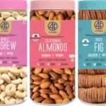 41 FOODS Premium Dry Fruits and Nuts Combo Healthy Fresh Cashews Almonds Figs Nutritious Delicious Crunchy Badam Kaju Anjeer 200Gm X 3 600Grams - Fast Shipping to USA & Canada
