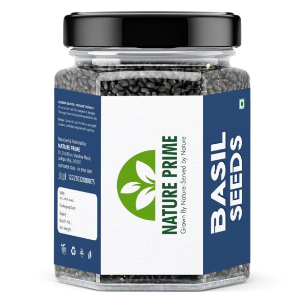 Nature Prime 100% Hygienic Raw sabja Basil Seeds 250Gm | Seeds for Eating | Weight loss & Boost Digestion - Fast Shipping to USA & Canada