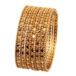 Touchstone Golden Hammered Grain Bangles Set of 13 ? Fast Shipping to USA & Canada