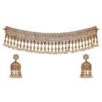 TARINIKA Antique Gold Plated Vakula Antique Choker Set with Floral Design - Jewelry Set for Women Perfect for Ethnic occasions | Traditional Jewellery For Women | 1 Year Warranty* - Fast Shipping to USA & Canada