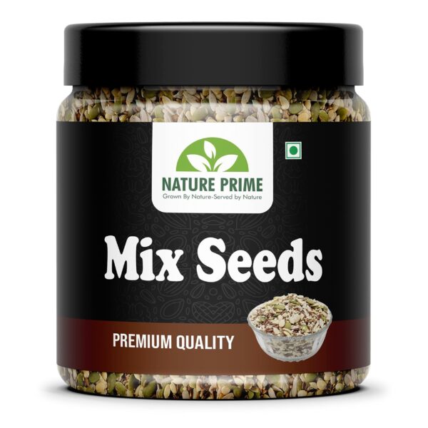 Nature Prime 100% Natural Premium 3 in 1 Mix Seeds for Eating - 300gm (Pumkin Sunflower and Roasted Flax Seed) | Mix Seeds | Immunity Booster Diet Pack (Jar Pack) - Fast Shipping to USA & Canada