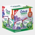 Odonil Bathroom & Toilet Air Freshener Neem Mixed Fragrance Blocks - 192g (48g, Pack of 4) | Fragrances- Jasmine, Lavender, Orchid, Rose| Long Lasting Fragrance | Lasts upto 30 days | Germ Protection - Fast Shipping to USA & Canada