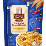 India Gate Lucknowi Classic Biryani Masala 120 gram + 200 gram Basmati Rice Free - Fast Shipping to USA & Canada