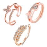 Fashion Frill Delicate Hug Silver Ring For Women I AM Enough Love Adjustable Finger Rings For Women Girls Love Gifts Women's Jewellery Rings Combo - Fast Shipping to USA & Canada