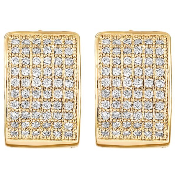 Peora Gold Plated American Diamond Studded Office Wear Hoop Earrings Jewellery For Women - Fast Shipping to USA & Canada