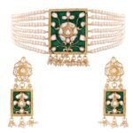 Peora Gold Plated Kundan Pearl Floral Choker Necklace Earring Traditional Jewellery Set for Women - Fast Shipping to USA & Canada