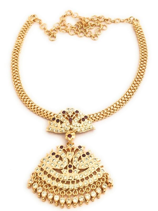 Sasitrends One Gram Micro Gold Plated Addigai Necklace for Women and Girls - Fast Shipping to USA & Canada