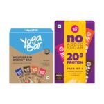 Yogabar Protein Bar Variety Box - 5 x 70 grams (Box of 5 bars) and Snack Bar Variety Pack - 10 * 38 grams (Box of 10 bars) - Fast Shipping to USA & Canada