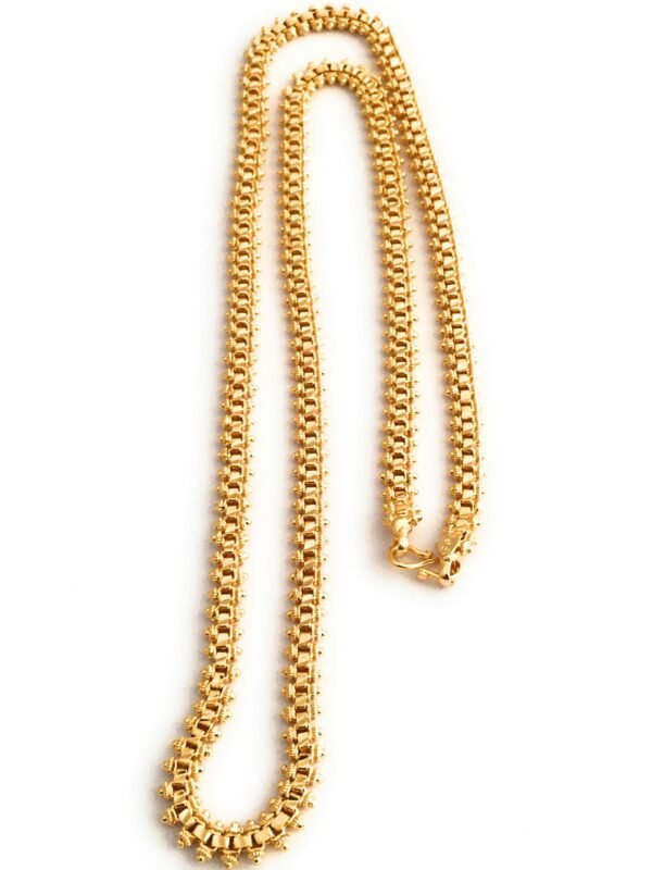 Sasitrends Brass Micro Gold Plated 1 Gram Designer Chain for Women and Girls - Fast Shipping to USA & Canada