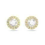 SWAROVSKI Women Angelic Pierced Earrings, Gold Tone Finish, Clear Crystals - Fast Shipping to USA & Canada