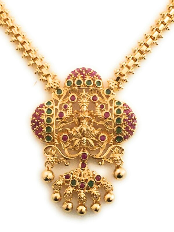 Sasitrends One Gram Micro Gold Plated Lakshmi Pendant Chain for Women - Fast Shipping to USA & Canada