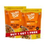 Yogabar Muesli Nuts + Seeds Crunch 700g (Buy 1 Get 1 FREE) with Flax and Chia Seeds, Muesli Nuts Delight Whole Grain, High Protein, High Fibre, No Refined Sugar, Contains Antioxidants, 700g Pack of 2 - Fast Shipping to USA & Canada