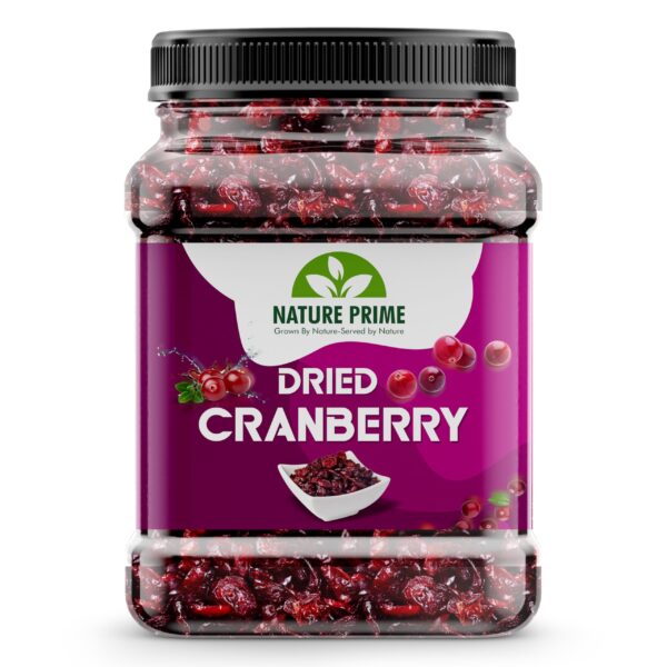 NATURE PRIME Dried Cranberry I 500 Gram, Pack Of 1 I Dried Fruit, Berries, High Nutrient And Antioxidant No Added Preservatives - Fast Shipping to USA & Canada