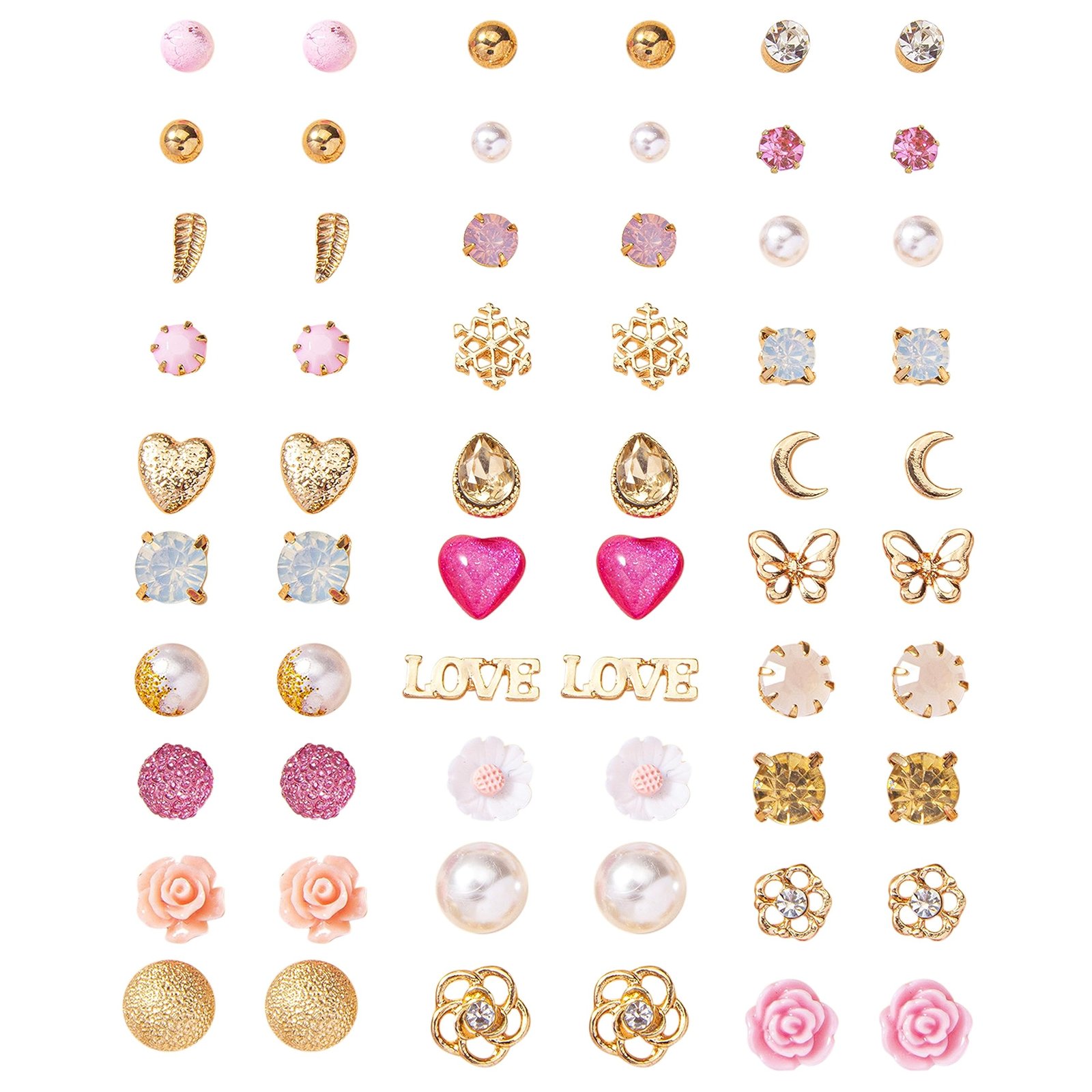 81oPvHb4eiL.jpg Fashion Frill Earrings For Women Fashion Butterfly Flower Studs Earrings For Women Girls Love Gifts Earrings Combo Set Jewellery 30 Pair of Earrings - Fast Shipping to USA & Canada - Image 1