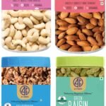 41 FOODS Premium Dry Fruits and Nuts Combo of Healthy Fresh Cashews Almonds Raisins Walnuts Nutritious Badam Kaju Kishmish Akhrot 500Gm X 4 2KG - Fast Shipping to USA & Canada