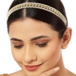 Karatcart Gold Plated Pearl Beaded Drop Kundan Hairband for Women - Fast Shipping to USA & Canada