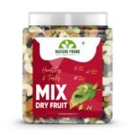 Nature Prime 100% Natural Premium Mix Dry Fruits 1kg with Almonds | Cashew | Kishmish | Apricot | Black Raisins | Dried Kiwi | Nuts and Dry Fruits 1 Kg (Jar pack) - Fast Shipping to USA & Canada
