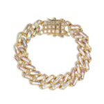 Fashion Frill Golden Bracelet For Men Women Gold Plated Crystal Shine Charming Golden Bracelets For Men Boys Jewellery Accoccesories - Fast Shipping to USA & Canada